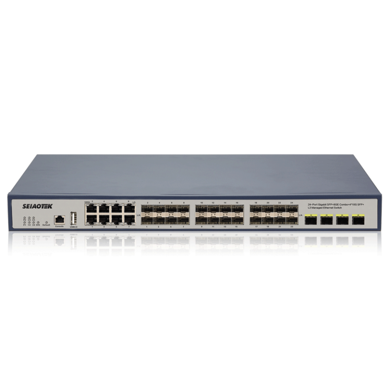 28Port Gigabit Managed Layer 3 SFP Switch with 10G SFP+ Slots